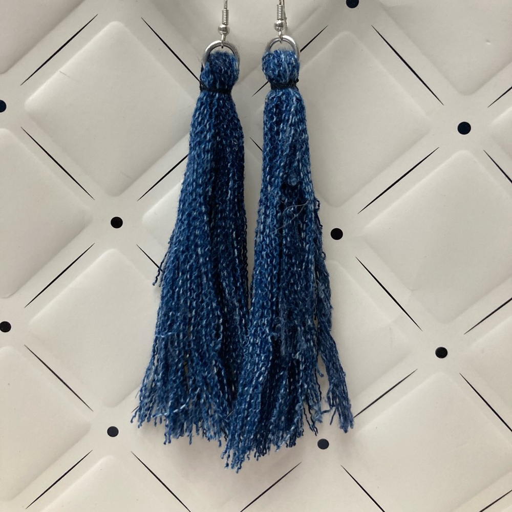 Denim earrings